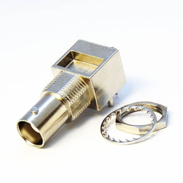 穿墻BNC連接器同軸射頻彎式母頭面板安裝