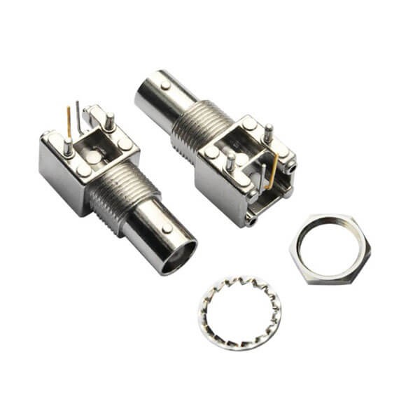 連接器 pcb 彎式母頭穿墻 BNC射頻同軸