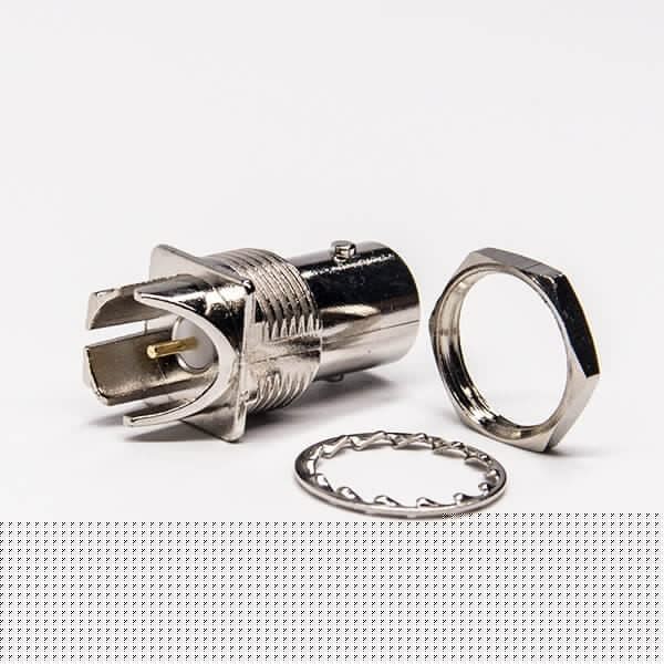 bnc端子板直式鋅合金邊緣卡板 穿墻 母頭 PCB