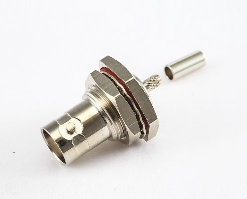 BNC 母頭直式帶螺母壓接RG174/RG316電纜