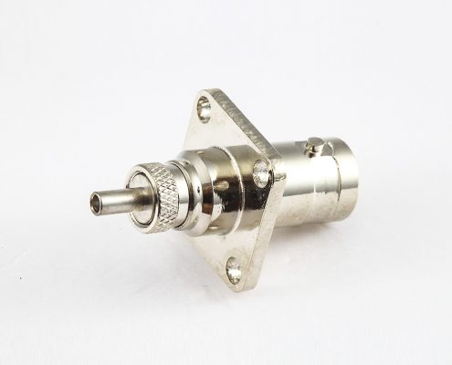 BNC母頭直式帶法蘭盤壓接RG178電纜