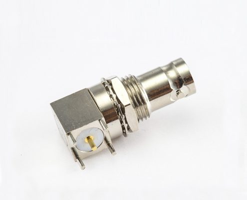 BNC50歐姆彎式母頭焊接PCB板的座子