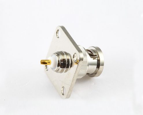 BNC直式公頭法蘭盤式座子