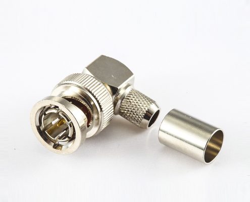 BNC  75歐姆公頭彎式壓接13電纜