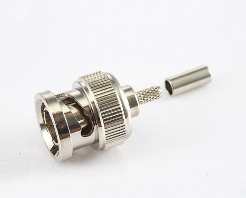 BNC  75歐姆公頭直式壓接RG179/SYV75-1.5電纜