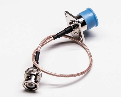 BNC公頭轉N型母頭四孔法蘭直式組裝線材