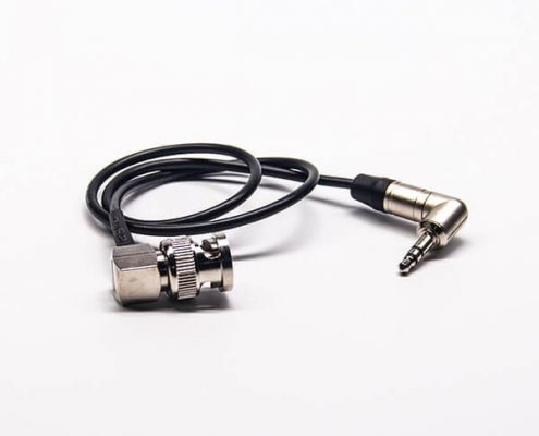 BNC90度轉3.5mm線材 90度BNC公頭彎式轉3.5mm紐崔克原廠彎頭接RG174線40CM