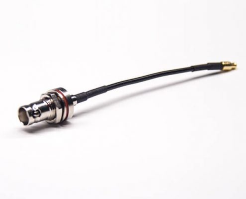 BNC 接線圓盤防水母頭直式轉MCX直式公頭接RG174線