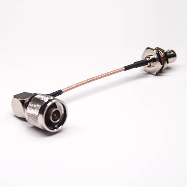 N型公頭彎式轉BNC大六角防水直式母頭射頻線接RG316