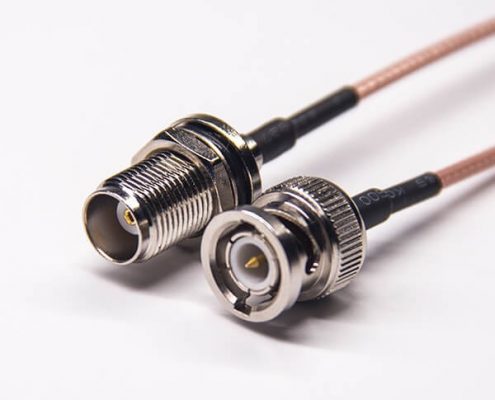 tnc接頭防水前鎖板母頭轉bnc公頭接RG316組裝線材