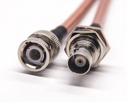 同軸電纜接頭BNC 180度公頭轉BNC180度母頭接RG142