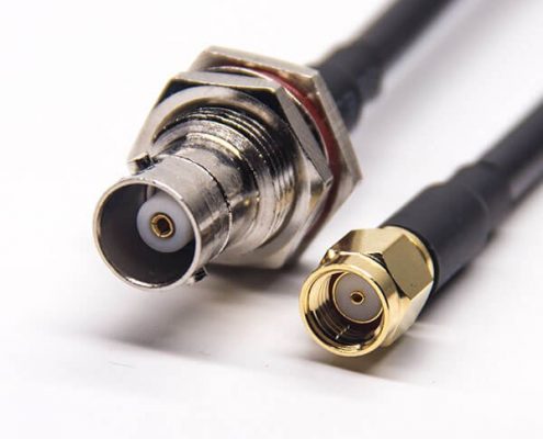 SMA轉(zhuǎn)BNC接口BNC直式母頭SMA直式公頭反極RF線材接RG223 RG58