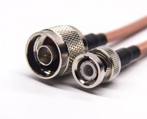 射頻線接頭N型公頭直式轉BNC公頭直式接RG142