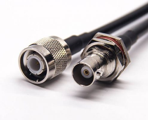 BNC接頭前鎖板防水直式母頭轉TNC直式公頭接RG223 RG58線